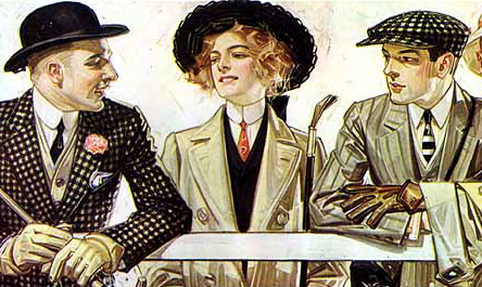 Figure 3.  Arrow Collared Shirts Advertisement.  The woman in the center looks strikingly similar in attire (with the exception of her hat) to the men on either side.