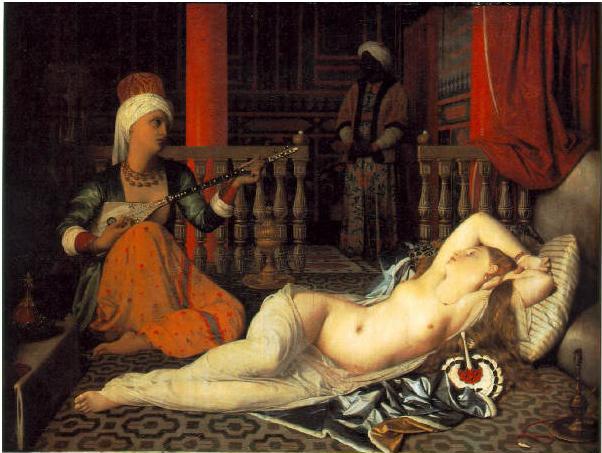 Odalisque with a Slave, Jean-Auguste Dominique Ingres, oil on canvas, 1839-1840